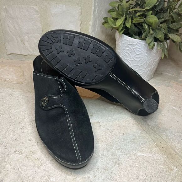 Cole Haan Black Suede Wedges sz  9B - Picture 3 of 7